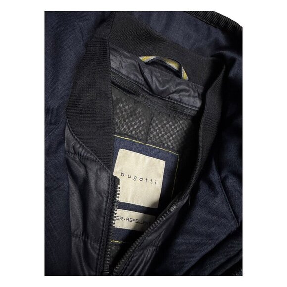 BUGATTI Luxury Designer Water Resistant Blue Business Casual Jacket Mens Medium - Picture 6 of 8
